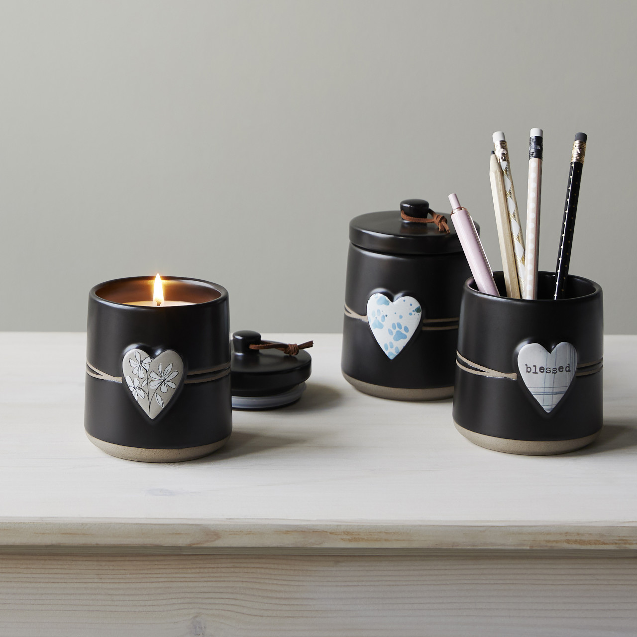 Sisters By Heart Art Heart Candle w/ Lid thumbnail