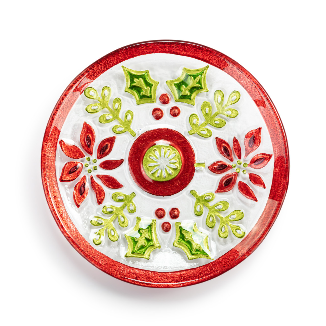 Holly Pattern Mini Round Plate thumbnail