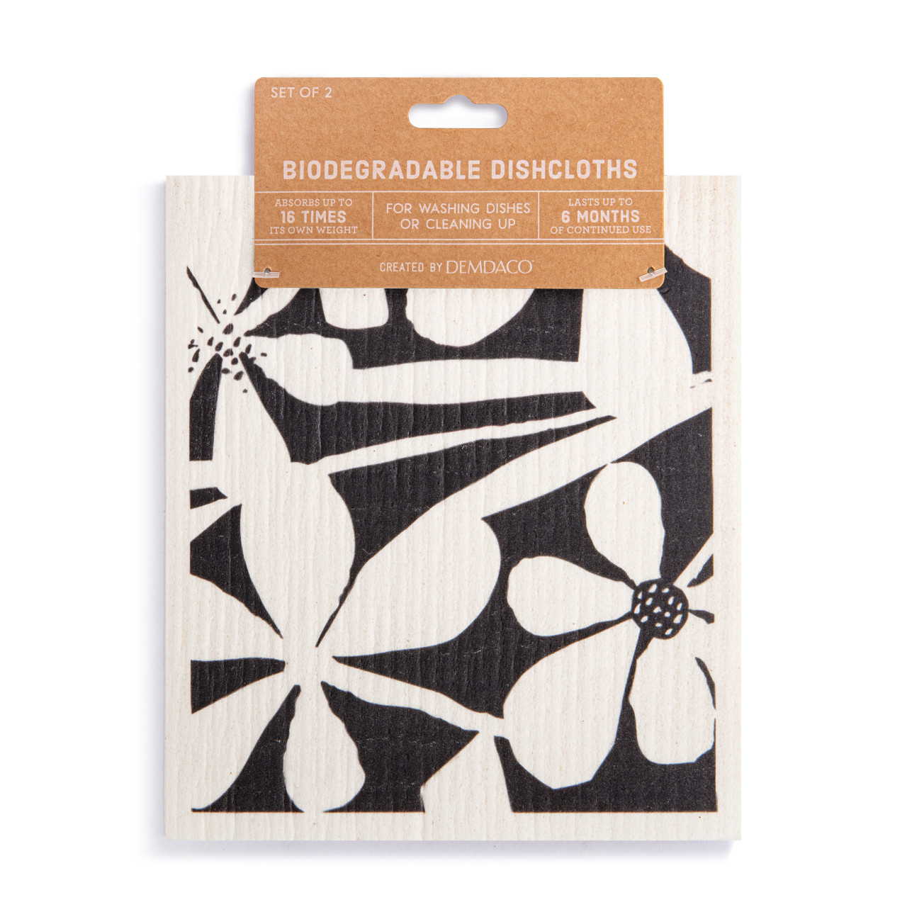 Biodegradable Dish Cloths Set of 2 - Bold Floral thumbnail