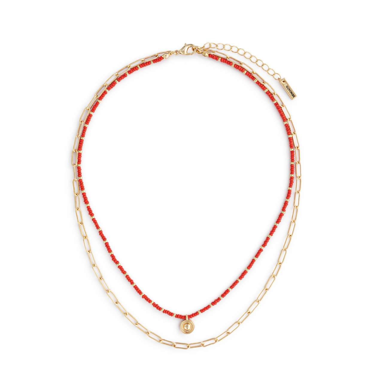 Red Thread Layered Necklace thumbnail