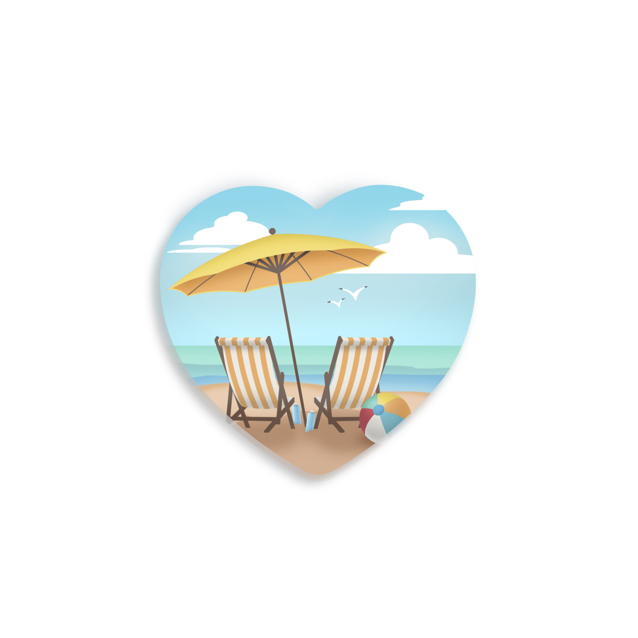 HTL Outer Banks Heart Coaster thumbnail