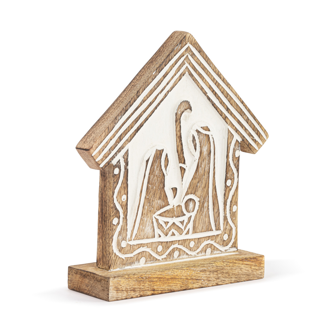 Wood Painted Small Nativity Scene thumbnail