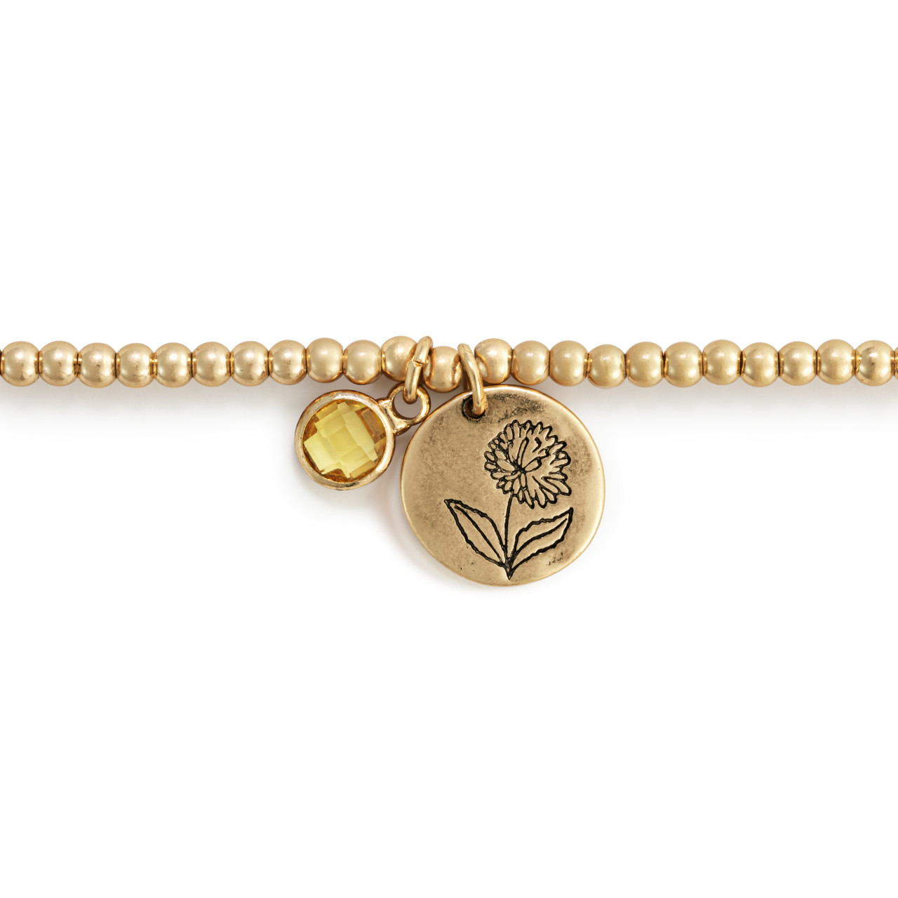 Birthstone Charm Bracelet - November thumbnail