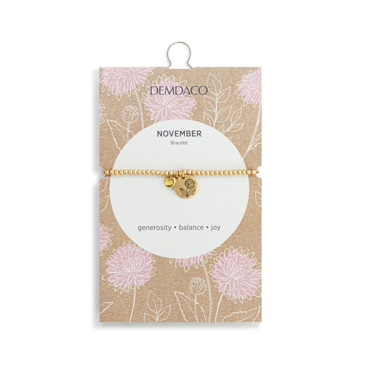 Birthstone Charm Bracelet - November thumbnail