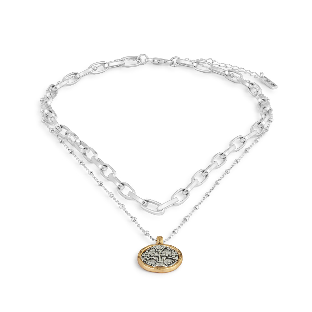 Wrapped in Prayer Layer Necklace - Silver thumbnail