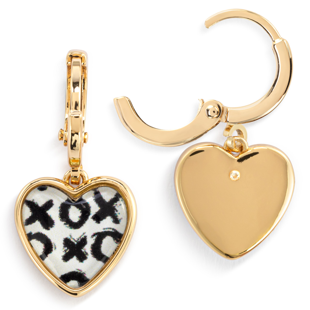 Art Heart Earrings - Hugs & Kisses thumbnail