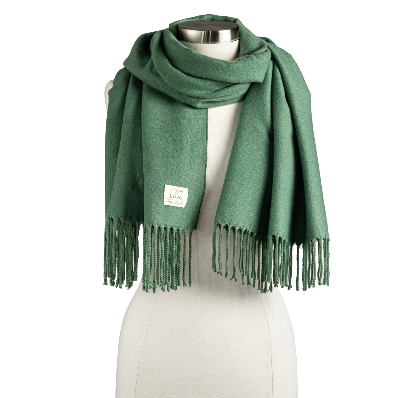 Giving Collection Vibrant Green Fringed Giving Wrap thumbnail