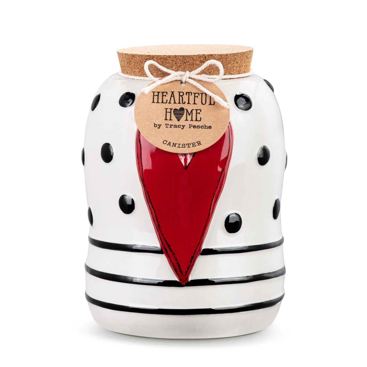 Red Heart Medium Cork Lid Canister thumbnail