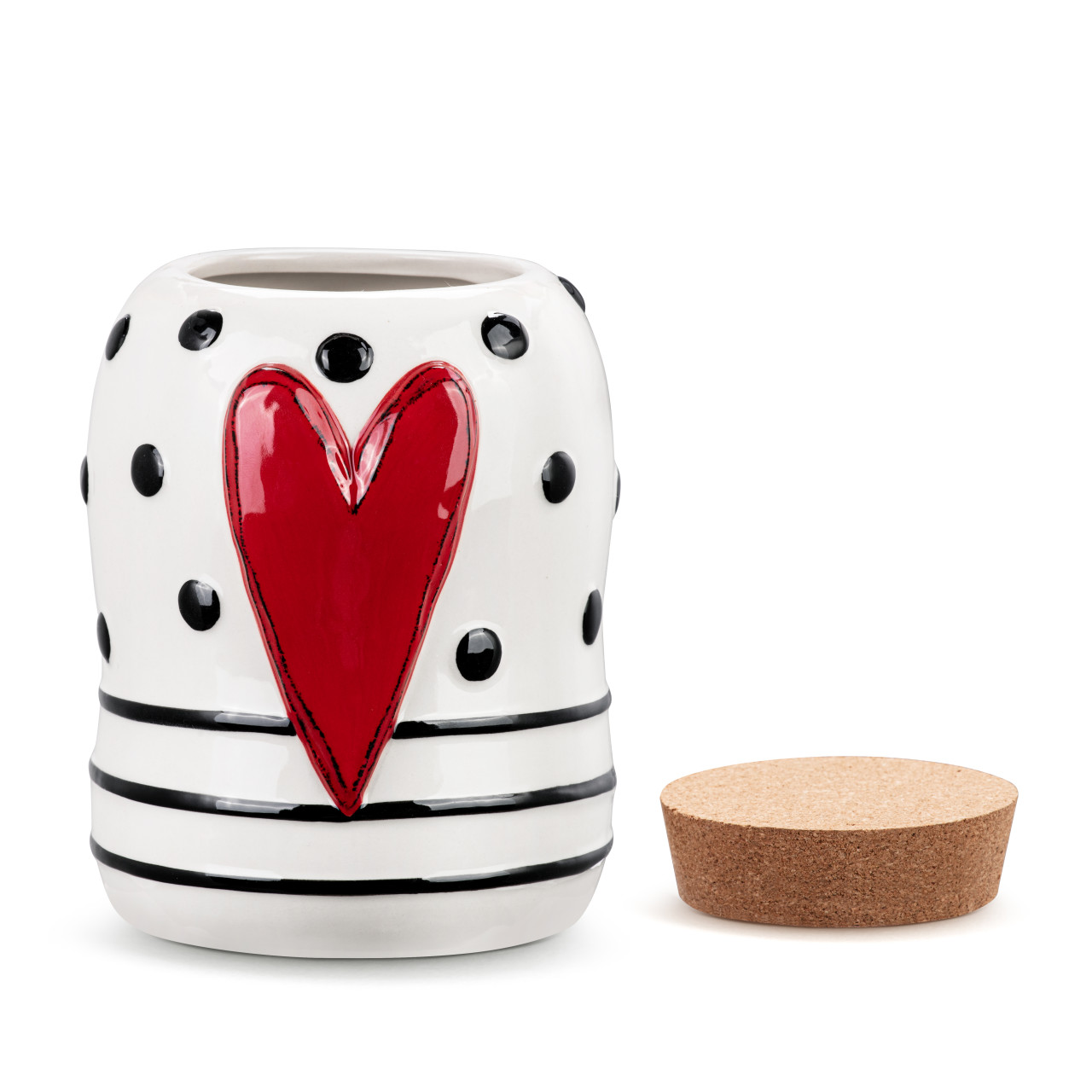 Red Heart Medium Cork Lid Canister thumbnail