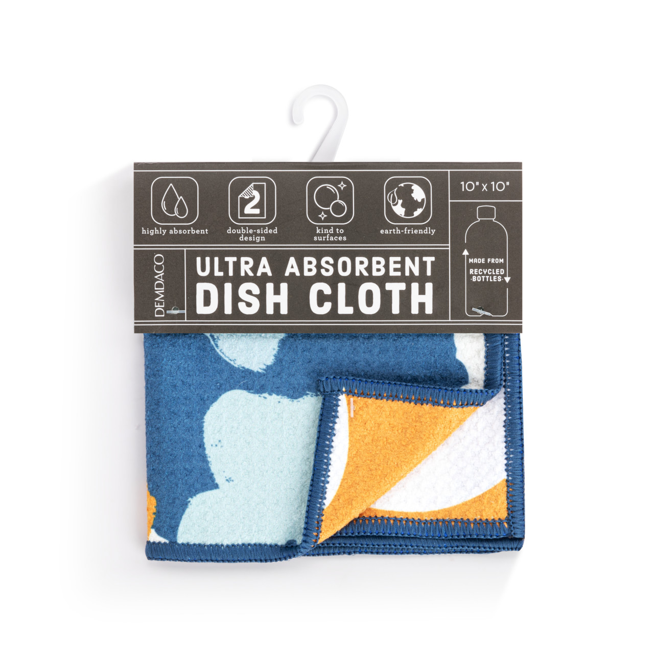 Blue Orange Poppy 2-Sided Dishcloth thumbnail