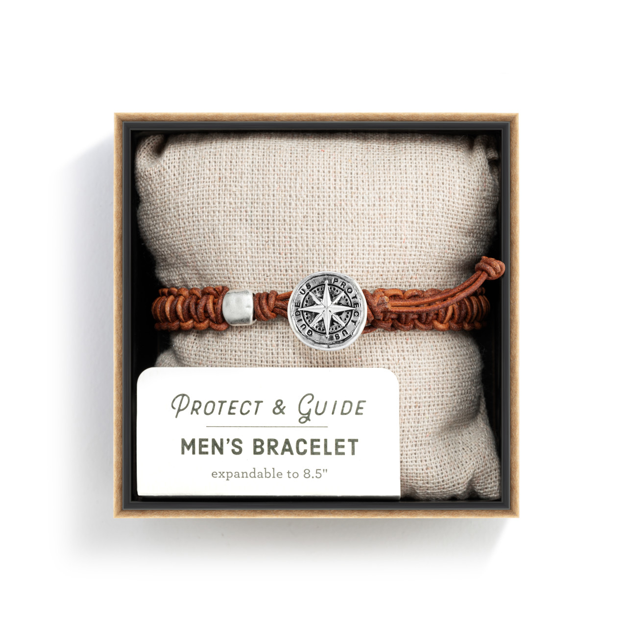 Men's Compass Bracelet - Brown thumbnail