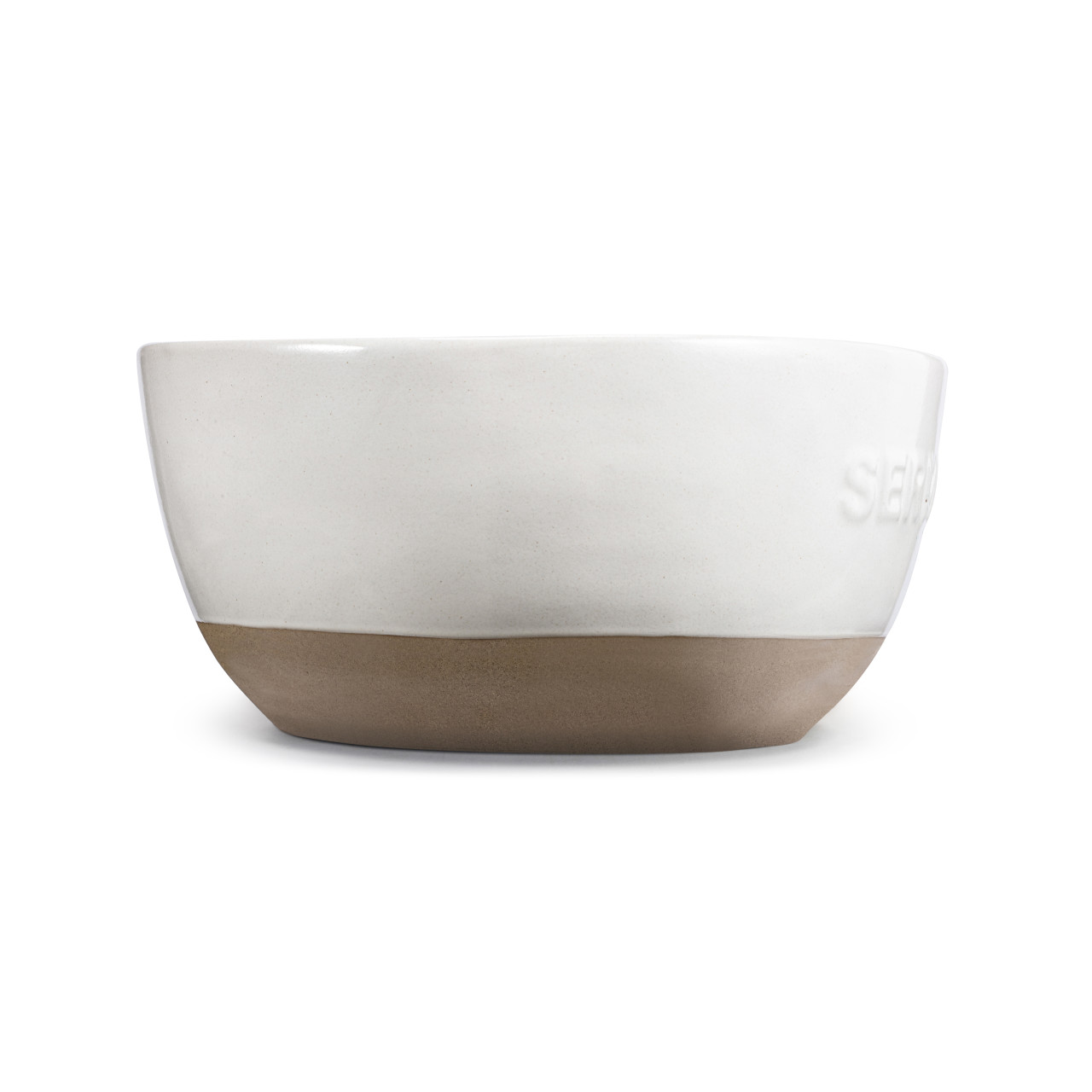 Gather 'Round White Stoneware Serve It Up Serving Bowl 10" thumbnail