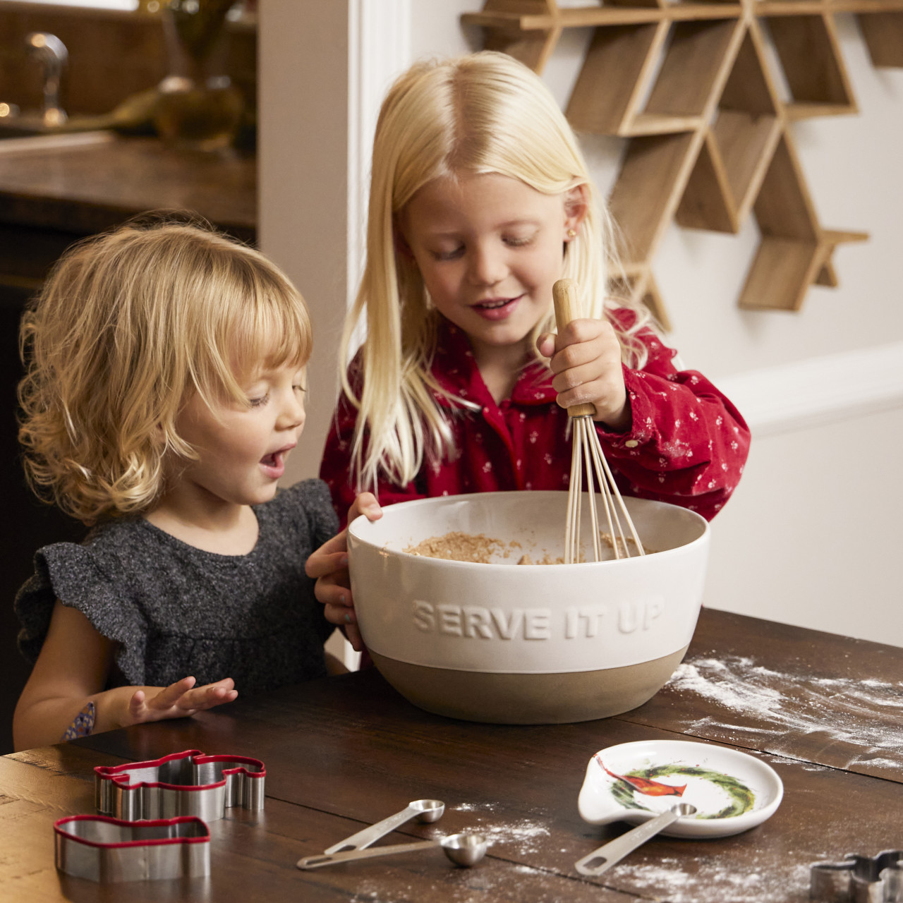 Gather 'Round White Stoneware Serve It Up Serving Bowl 10" thumbnail