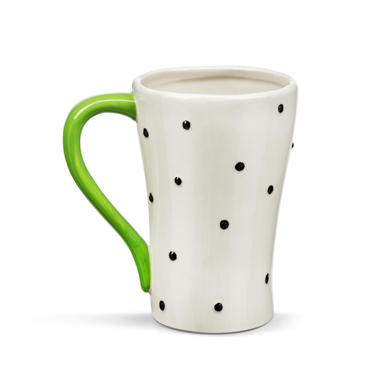 Tracy Pesche Stoneware Holiday Hearts and Dots Mug 16oz thumbnail
