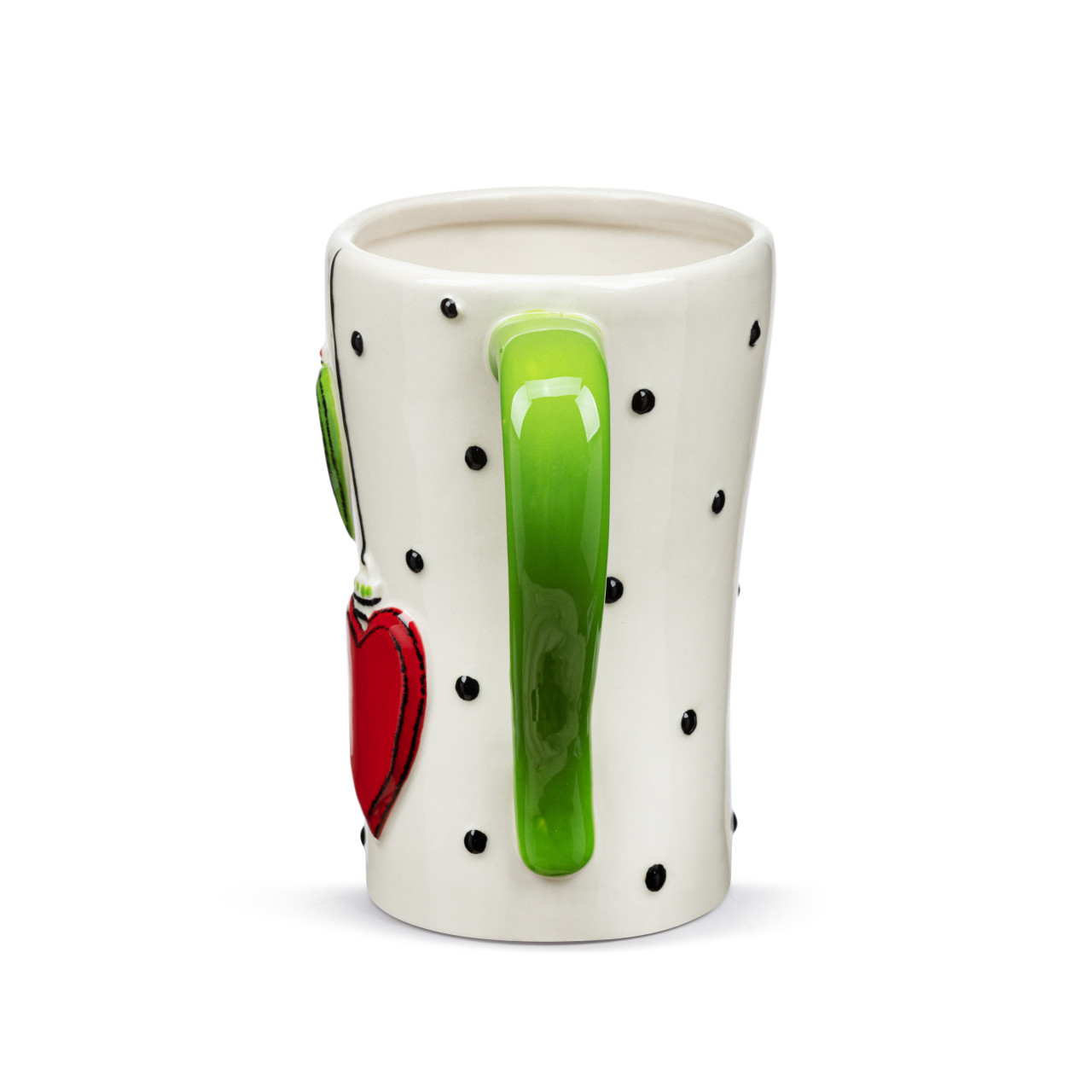 Tracy Pesche Stoneware Holiday Hearts and Dots Mug 16oz thumbnail