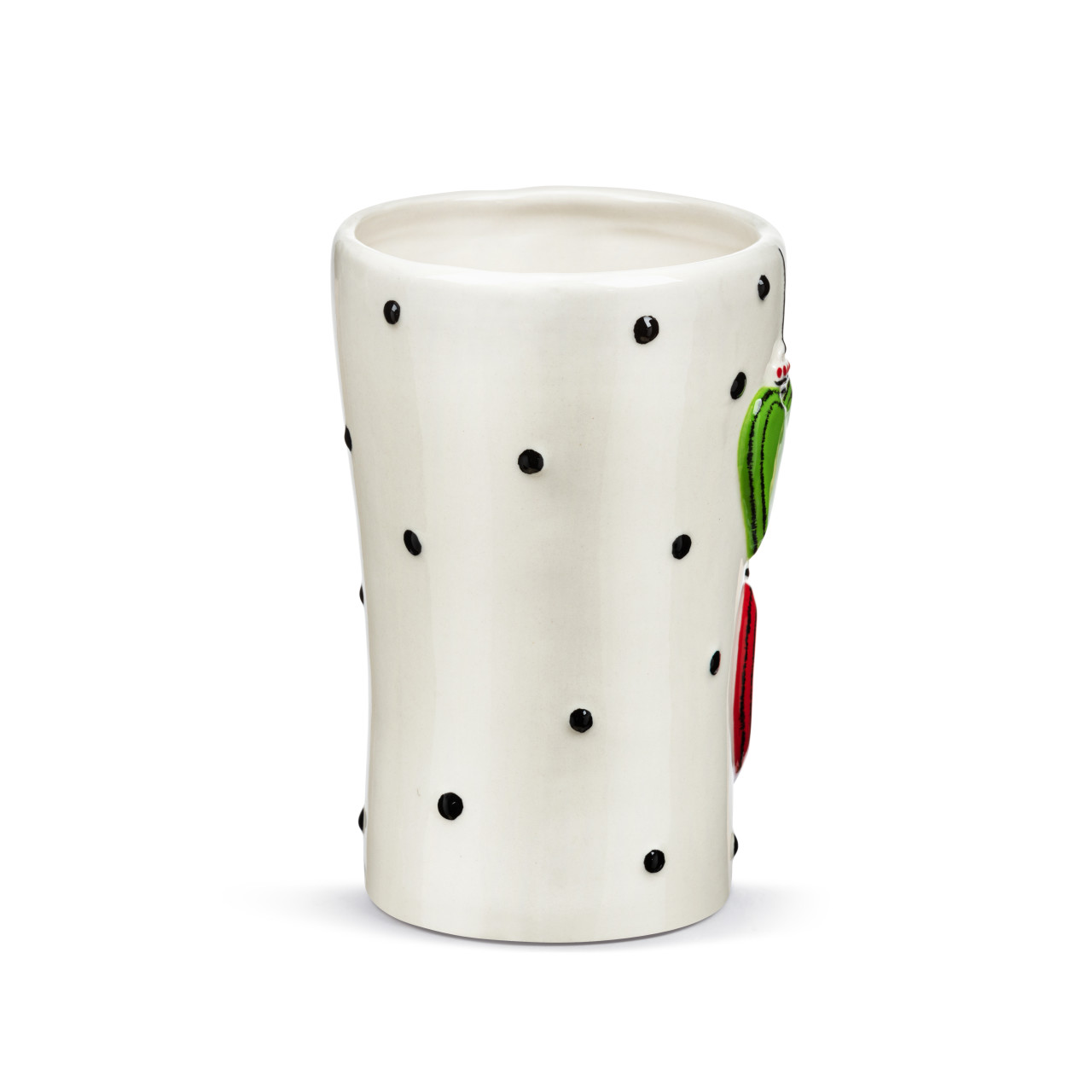 Tracy Pesche Stoneware Holiday Hearts and Dots Mug 16oz thumbnail