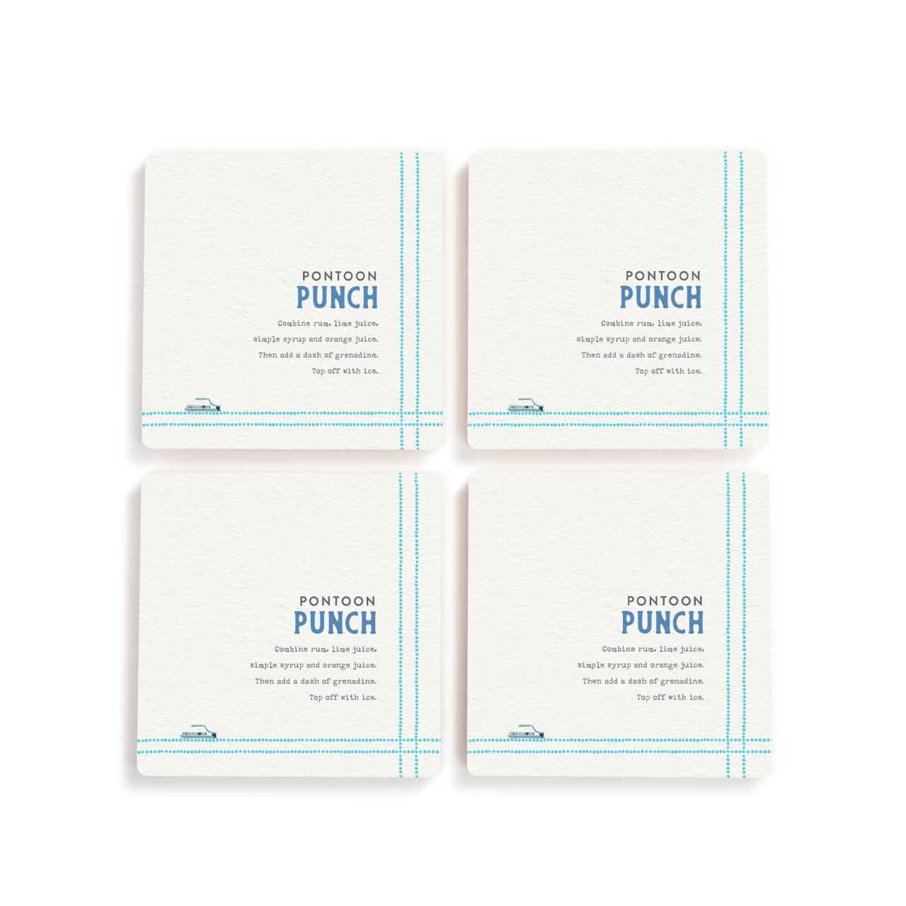 Recipes Pontoon Punch Coasters - S4 thumbnail