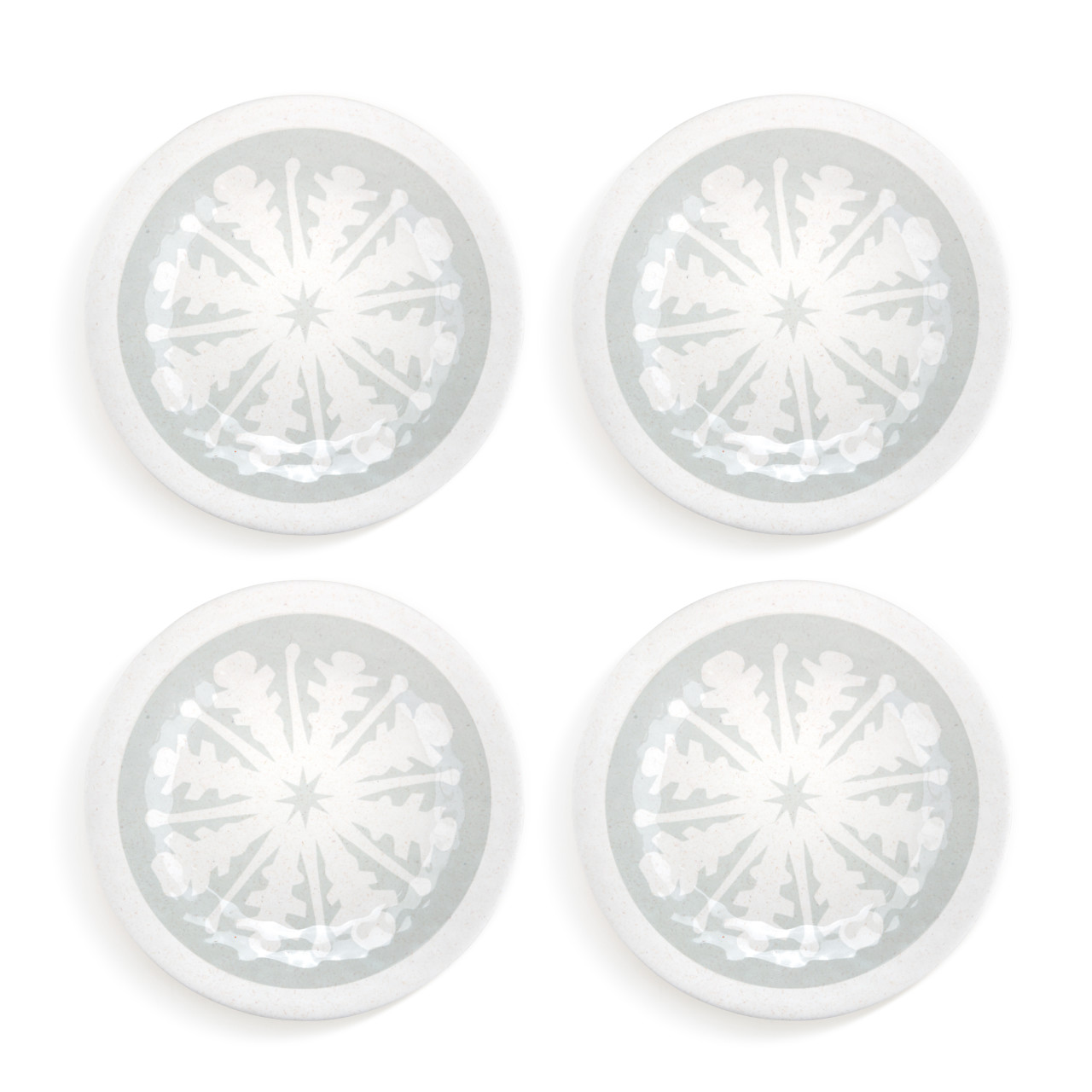 Snowflake Melamine Appetizer Plates - Set of 4 thumbnail