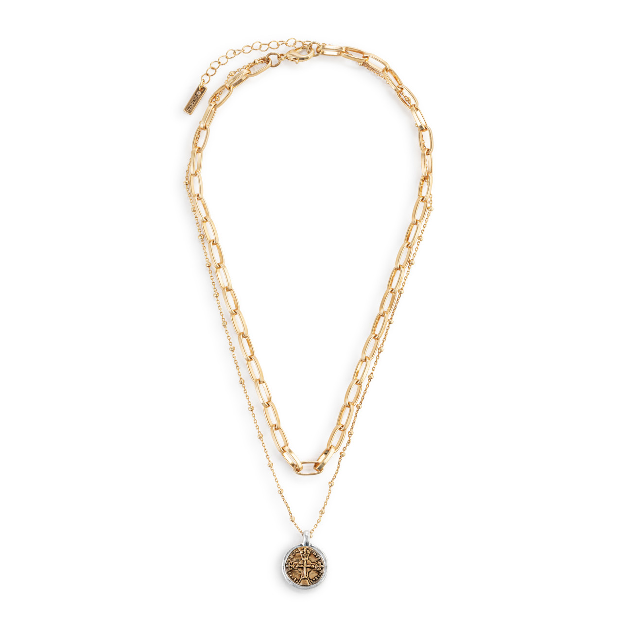Wrapped in Prayer Layer Necklace - Gold thumbnail