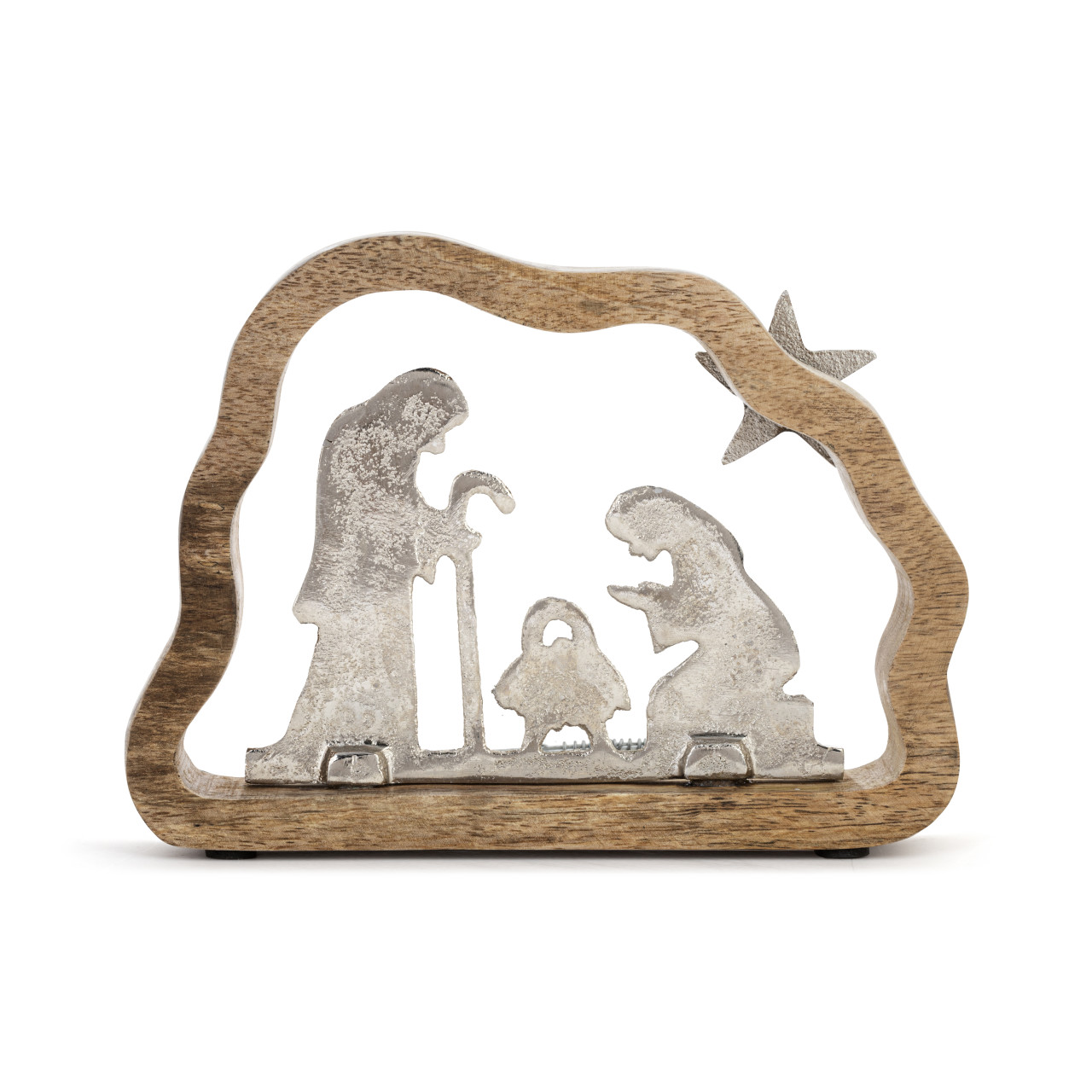 Wood Framed Metal Holy Family thumbnail