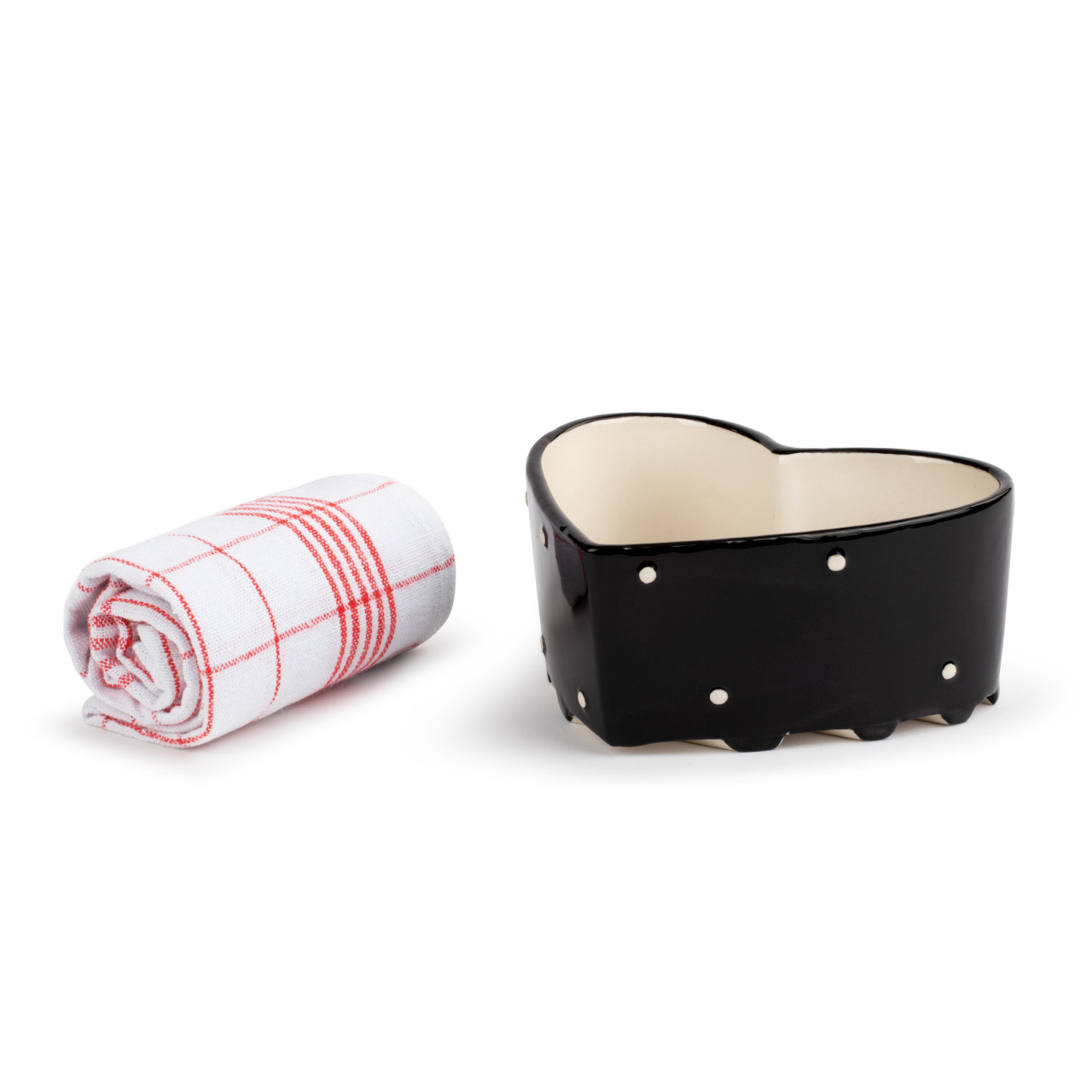 Mini Heart Pan with Towel Set - Red Stripes thumbnail
