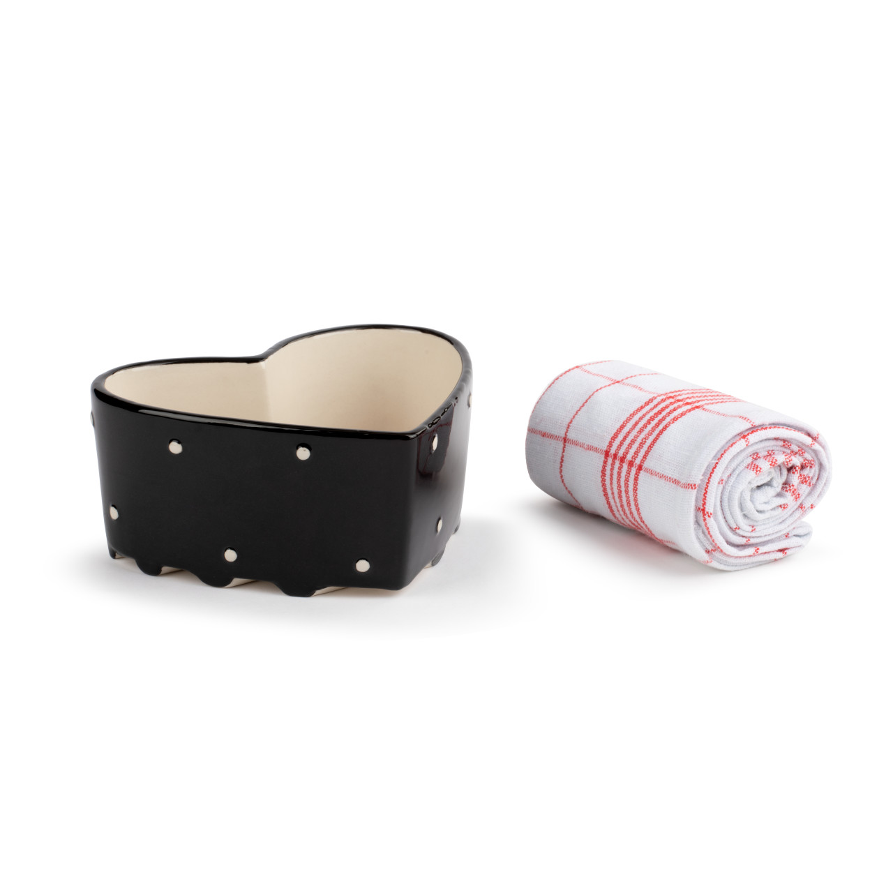 Mini Heart Pan with Towel Set - Red Stripes thumbnail