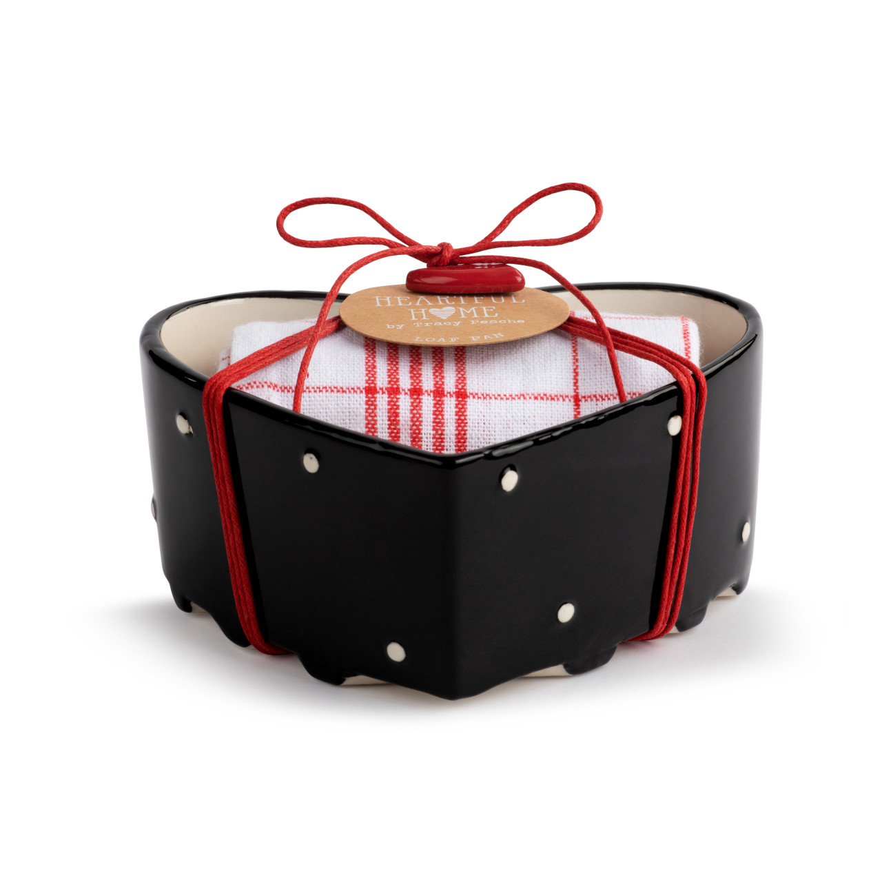 Mini Heart Pan with Towel Set - Red Stripes thumbnail