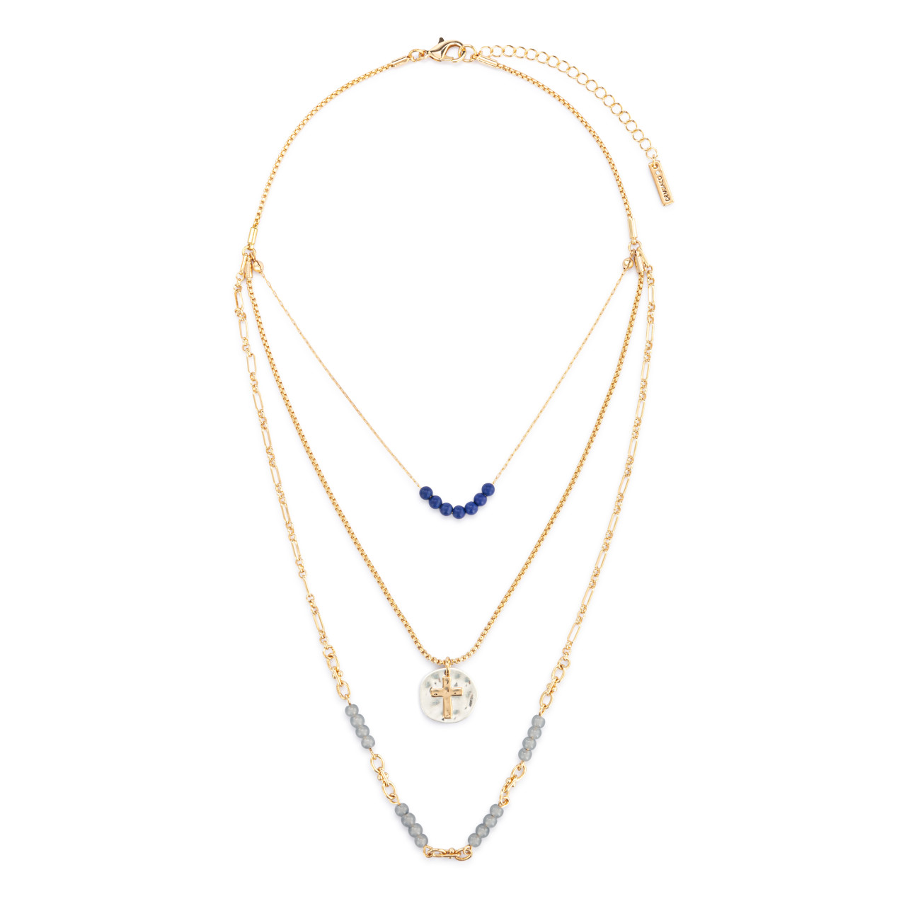 Beaded Prayer Necklace - Indigo thumbnail