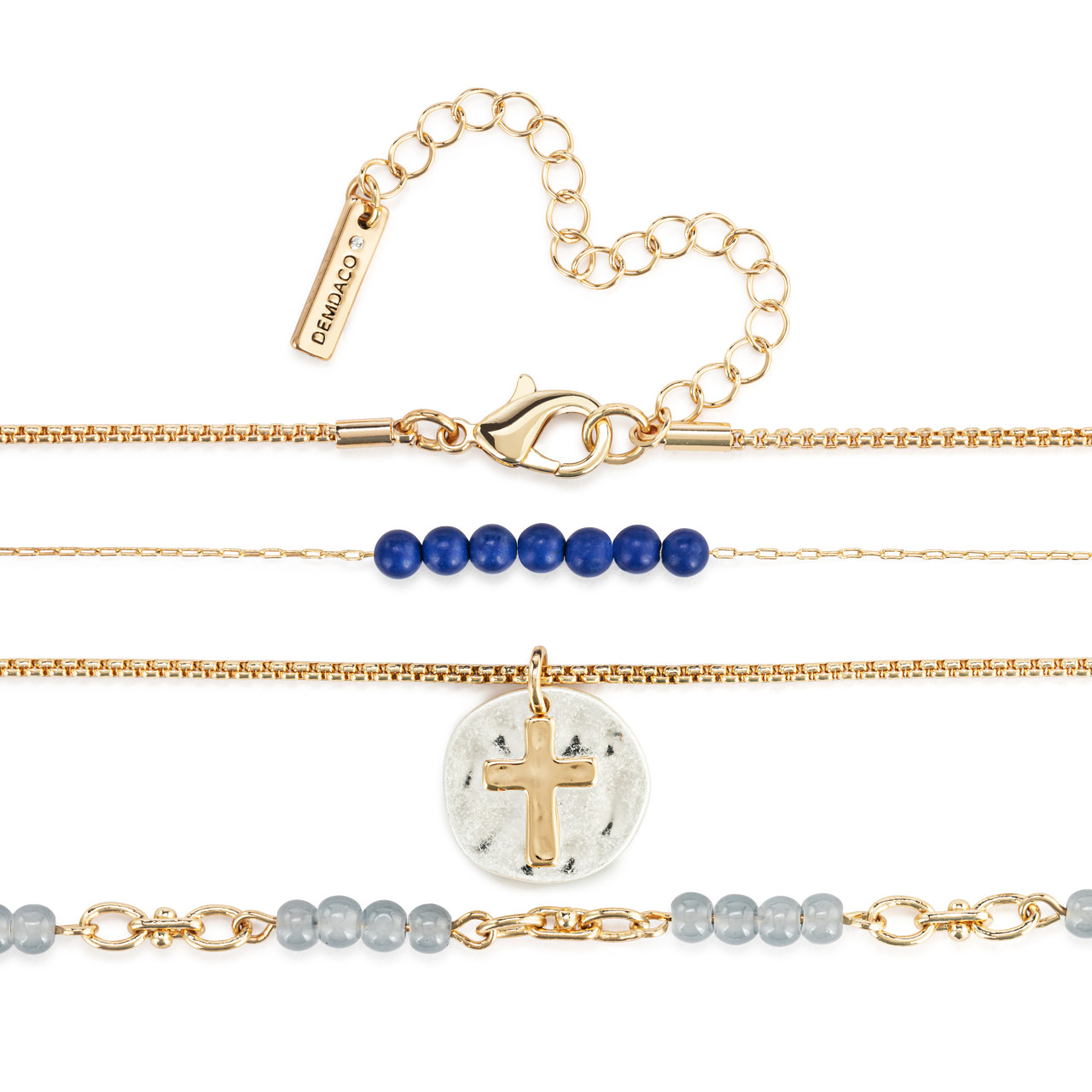 Beaded Prayer Necklace - Indigo thumbnail