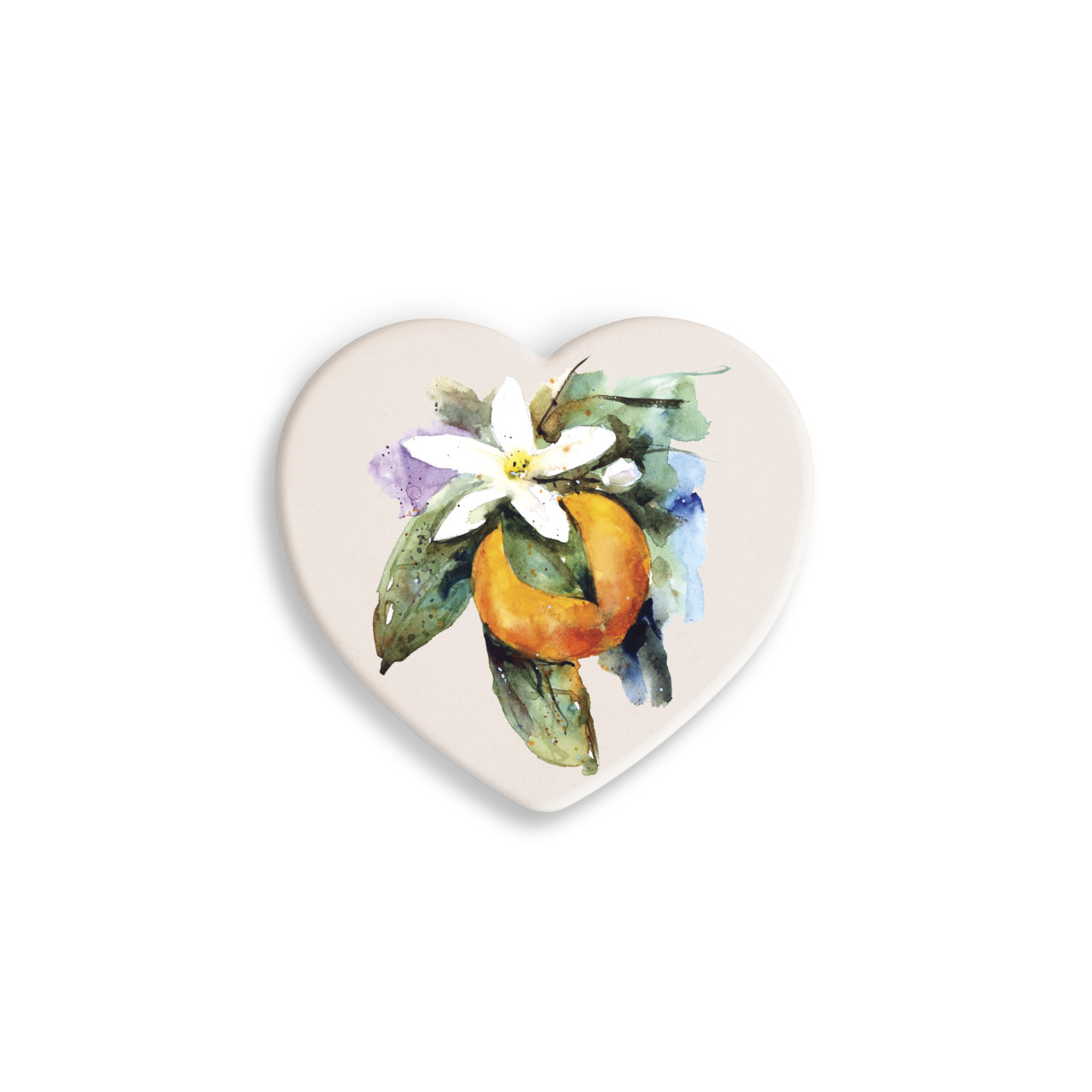 Orange Blossom Heart Coaster thumbnail