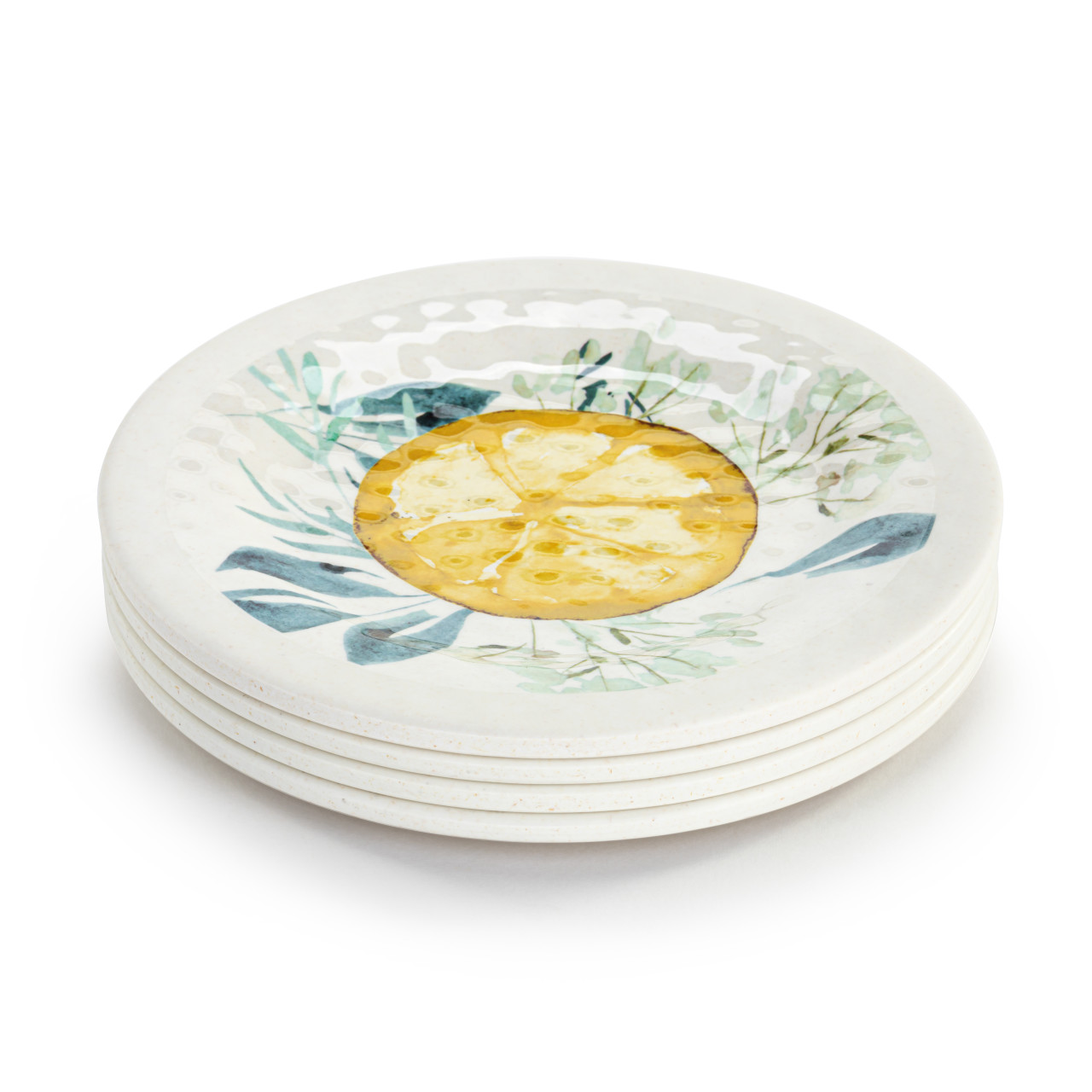 Lemons Melamine Appetizer Plates - Set of 4 thumbnail