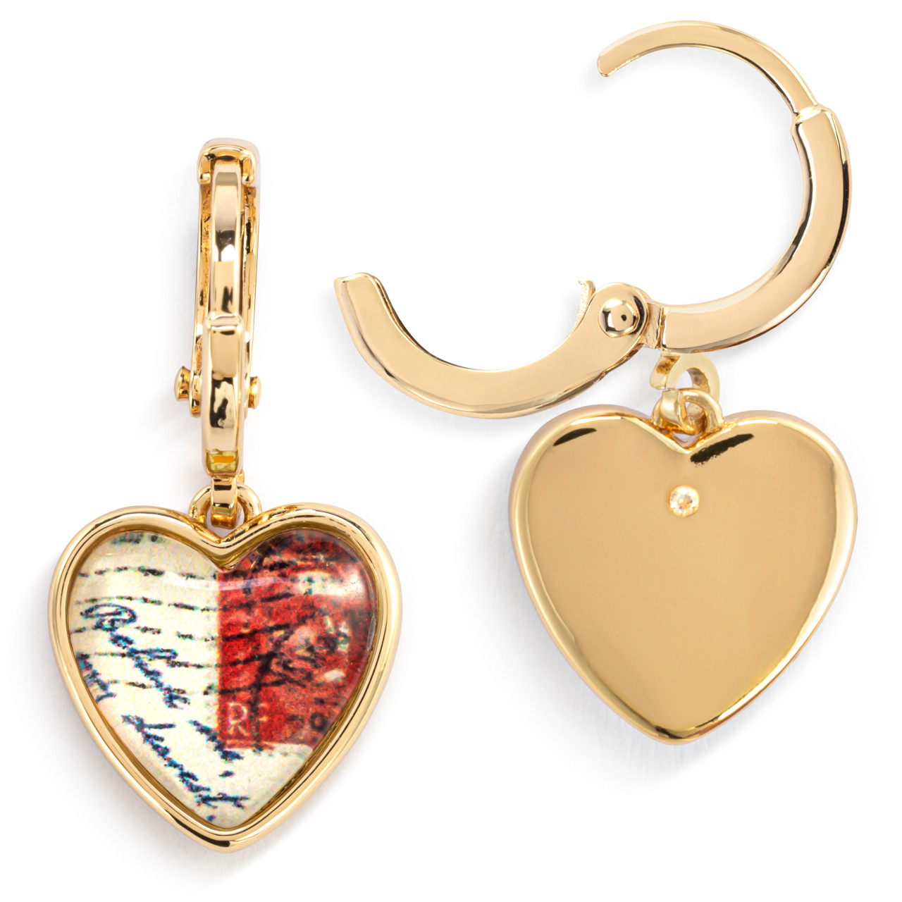 Art Heart Earrings - P.S. I Love You thumbnail