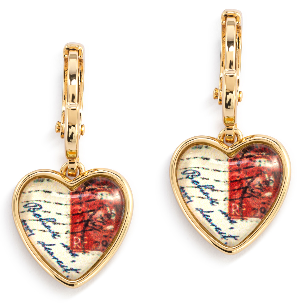 Art Heart Earrings - P.S. I Love You thumbnail