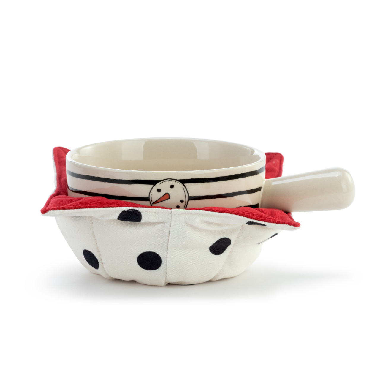 Snowman and Stripes Soup Crock and Bowl Cozy thumbnail