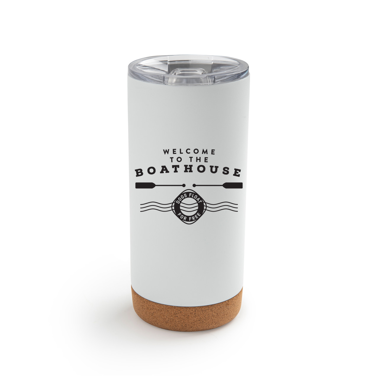 Boathouse Metal Tumbler with Lid - White thumbnail