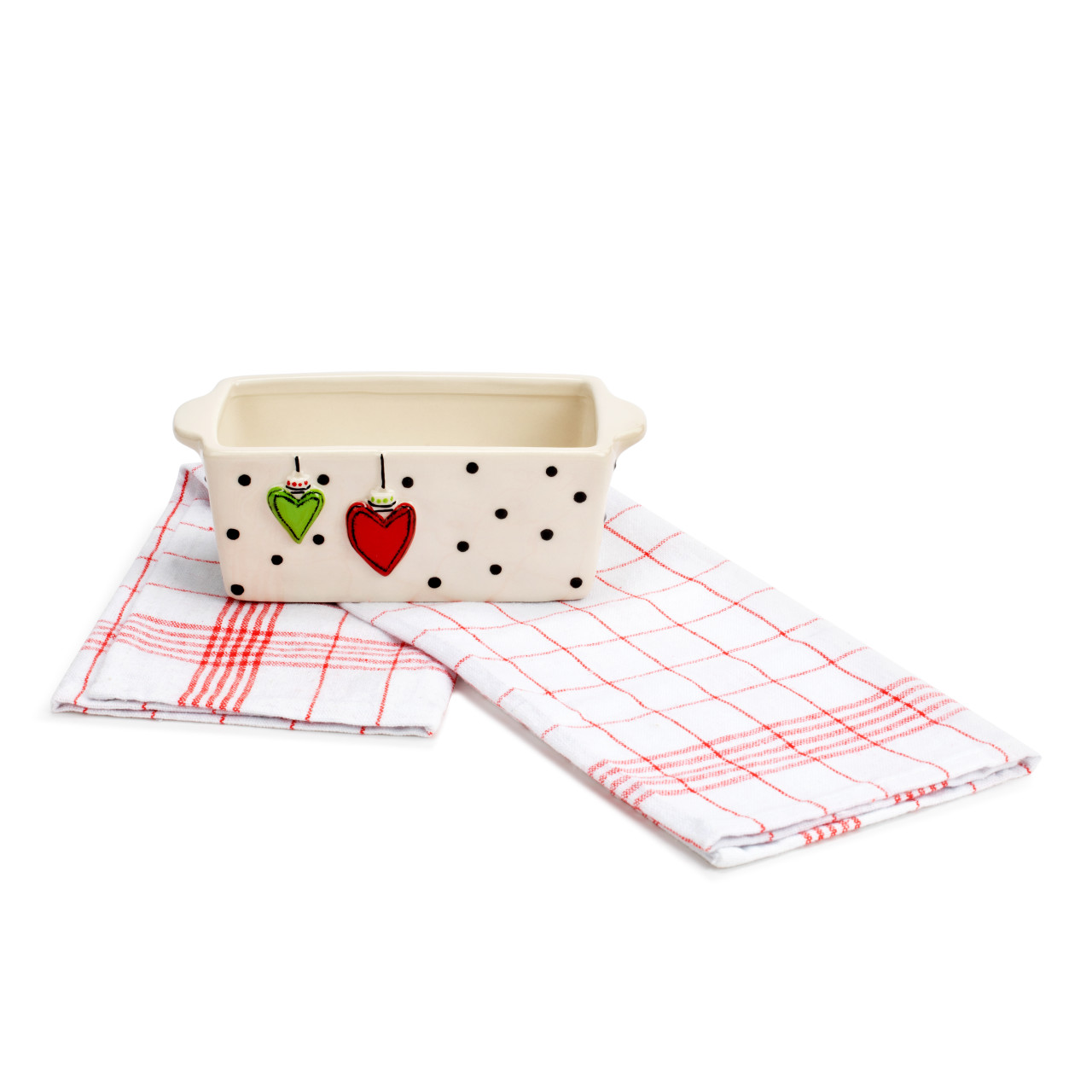 Mini Loaf Pan with Towel Set - Hearts thumbnail