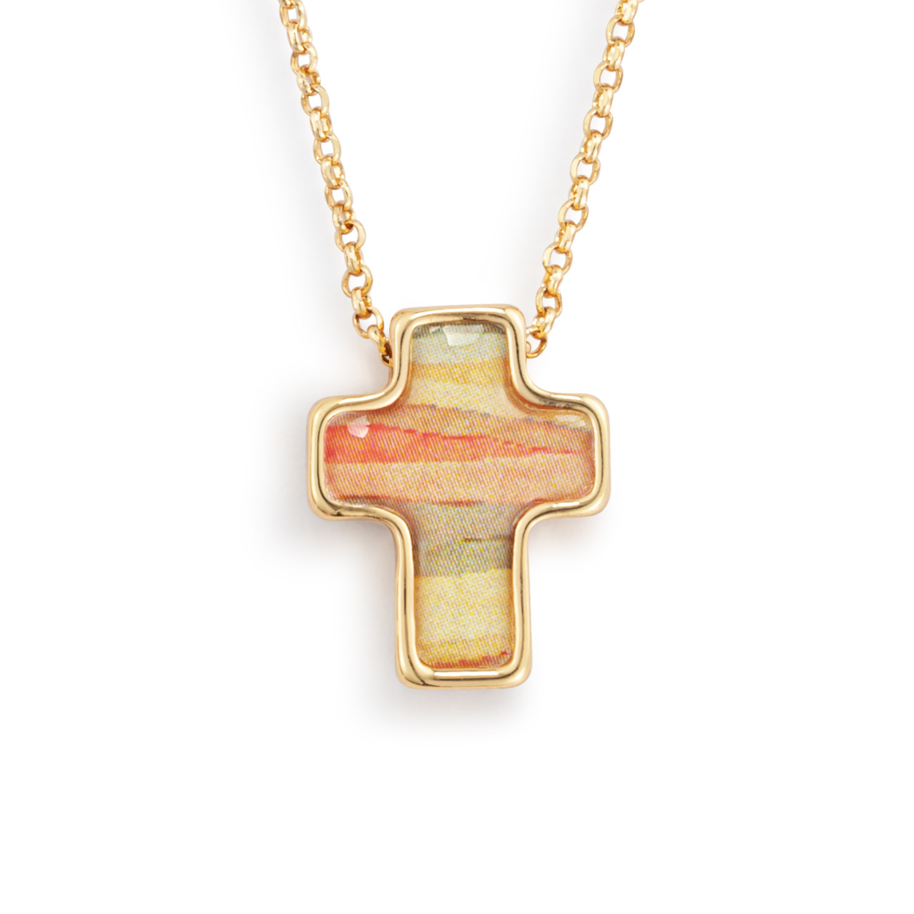 Artful Cross Necklace - Love thumbnail
