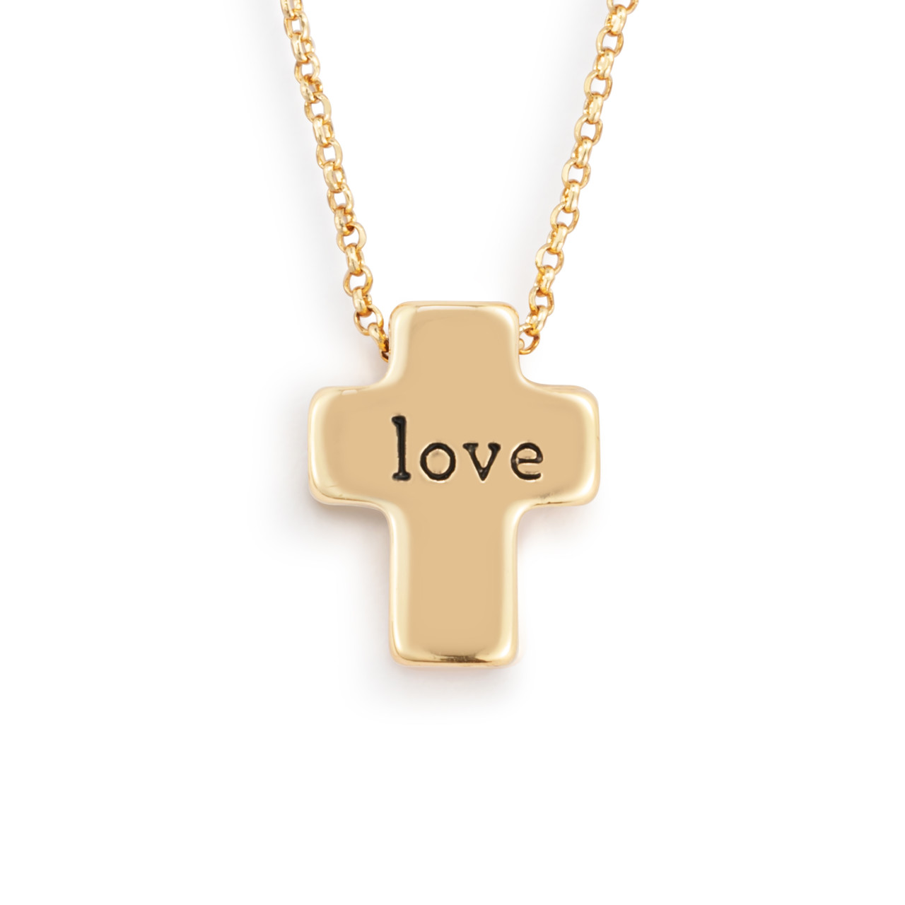 Artful Cross Necklace - Love thumbnail