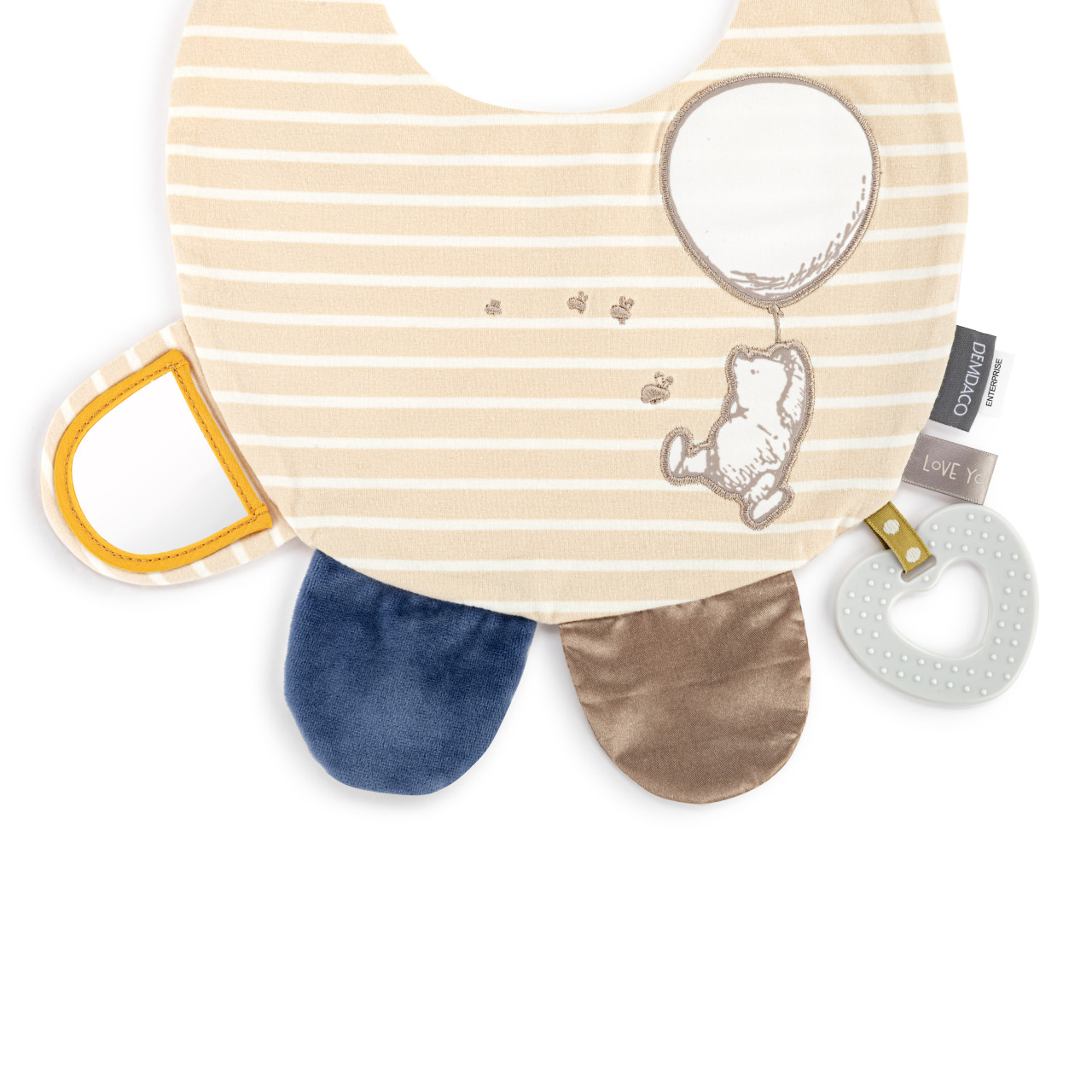 Activity Bib - Tan and Blue thumbnail