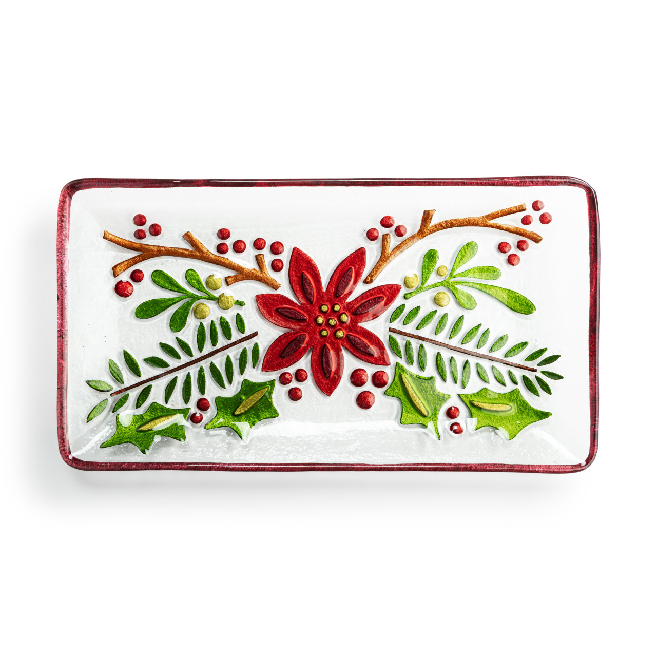 Poinsettia Rectangle Platter thumbnail