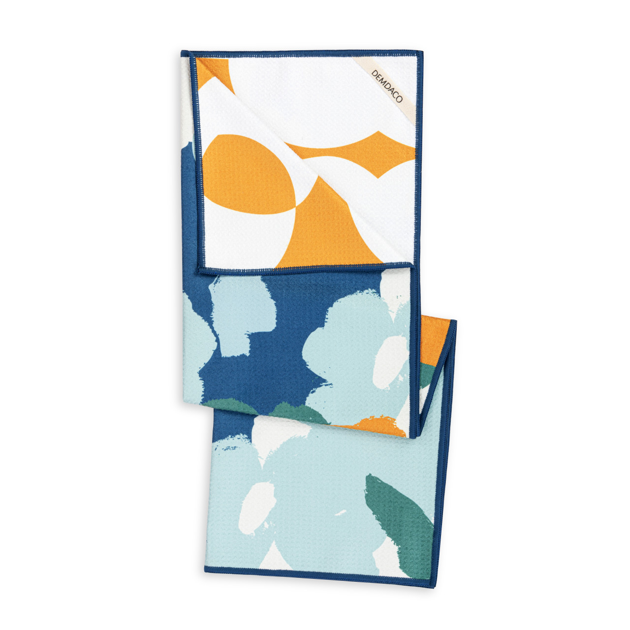 Blue Orange Poppy Absorbent Reversible Towel - 18x30in thumbnail