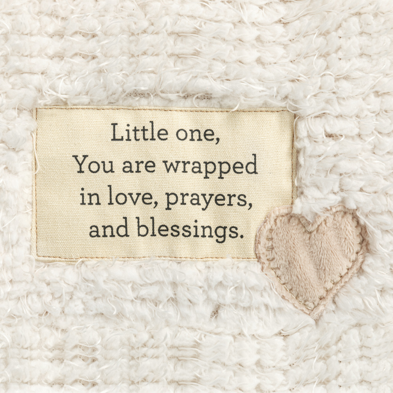 Wrapped in Prayer Little One Blessings Neutral Blanket 30" x 40" thumbnail