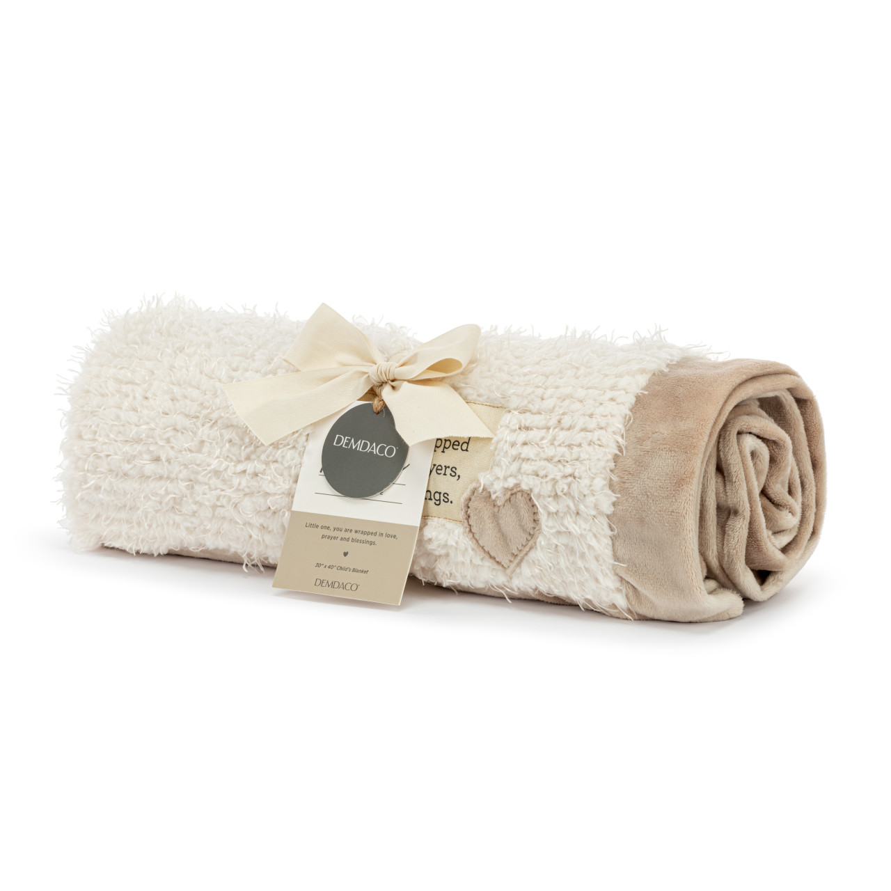 Wrapped in Prayer Little One Blessings Neutral Blanket 30" x 40" thumbnail