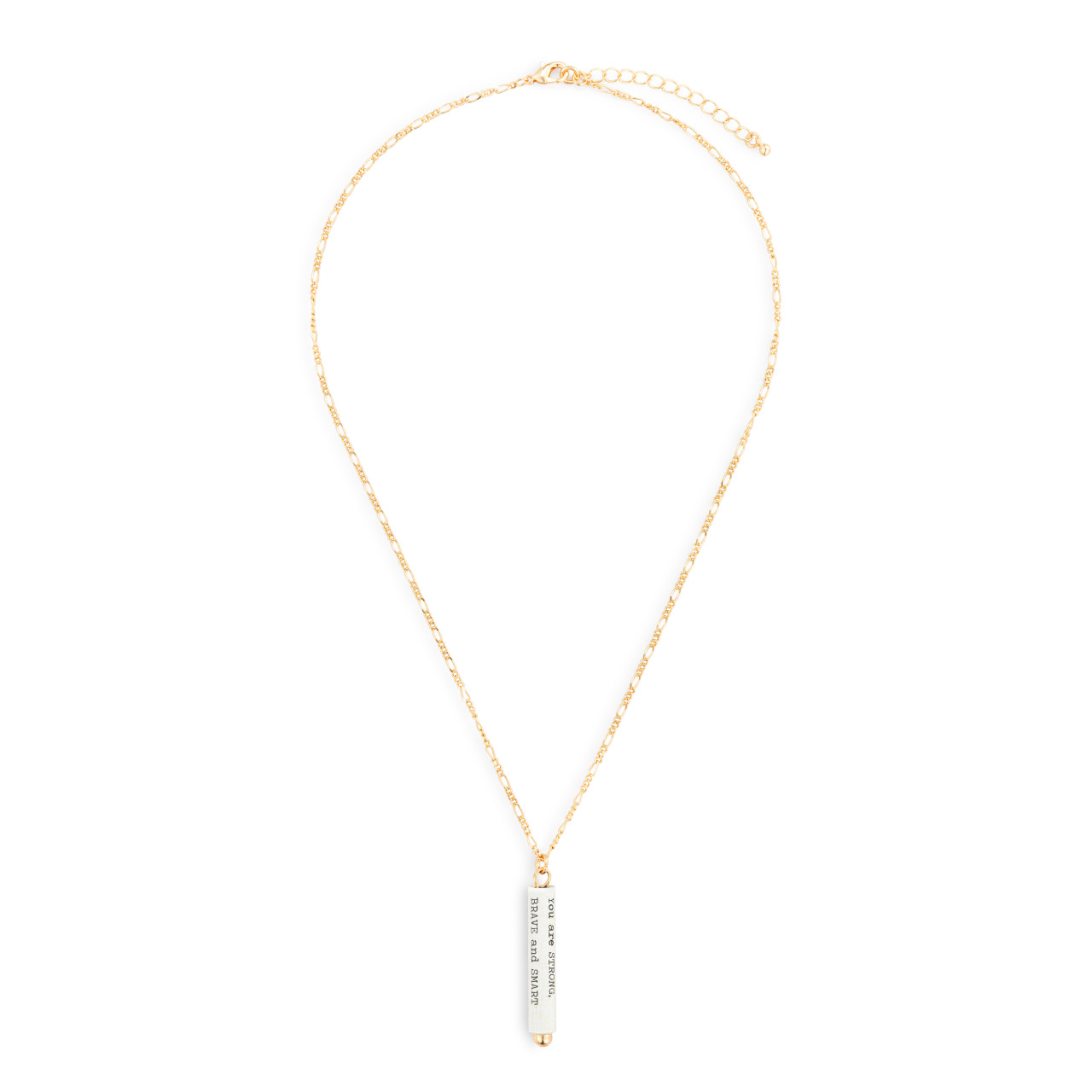 Strong Brave Smart Quote Necklace thumbnail