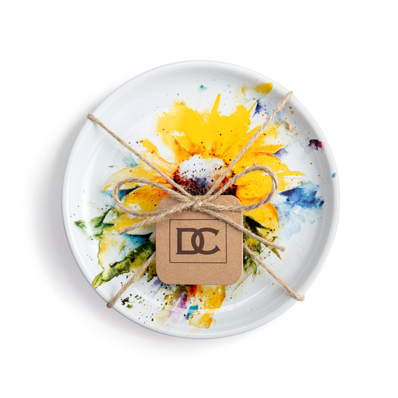 Dean Crouser Sunflower Stoneware Appetizer Plates Set of 4 6.5" x 6.5" thumbnail