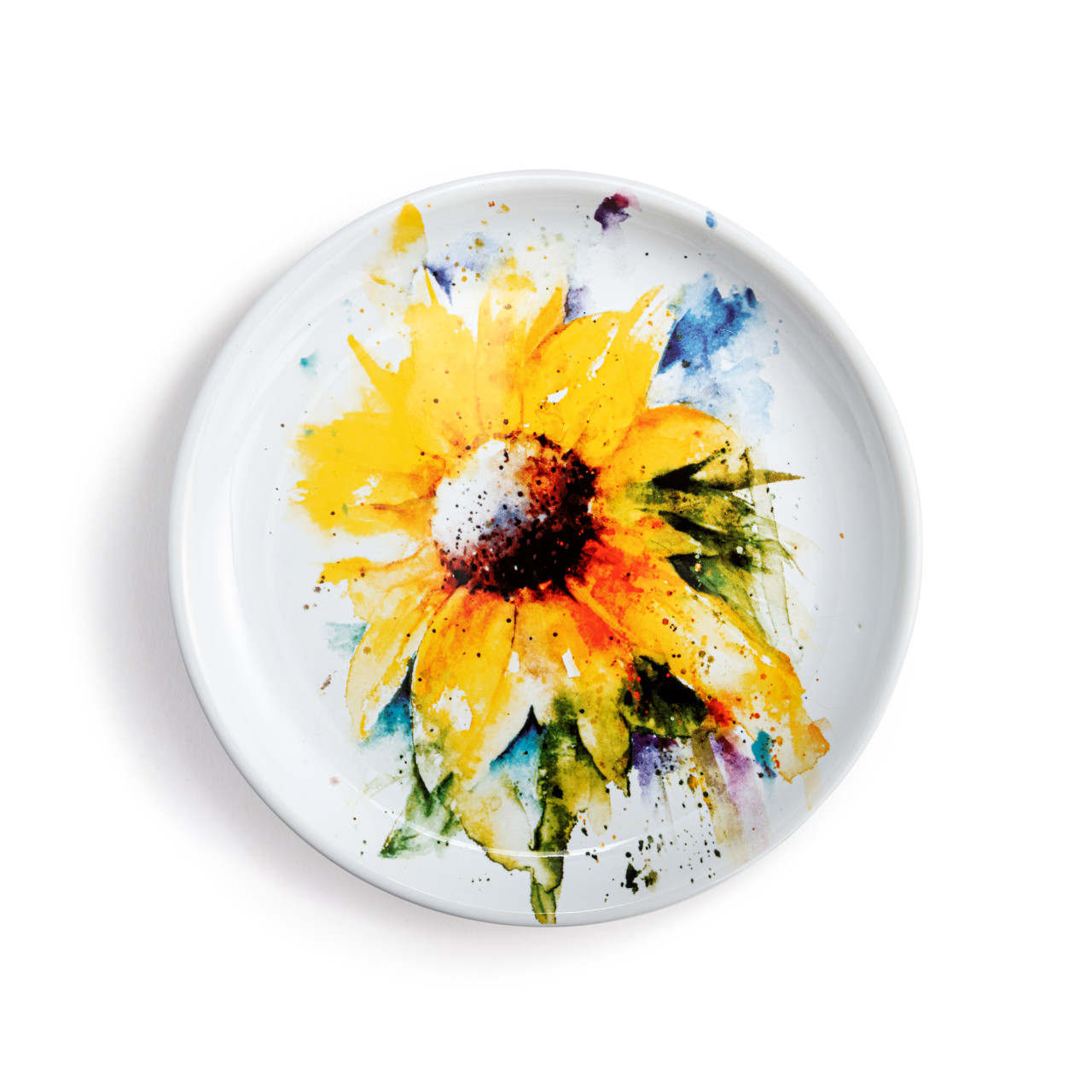 Dean Crouser Sunflower Stoneware Appetizer Plates Set of 4 6.5" x 6.5" thumbnail