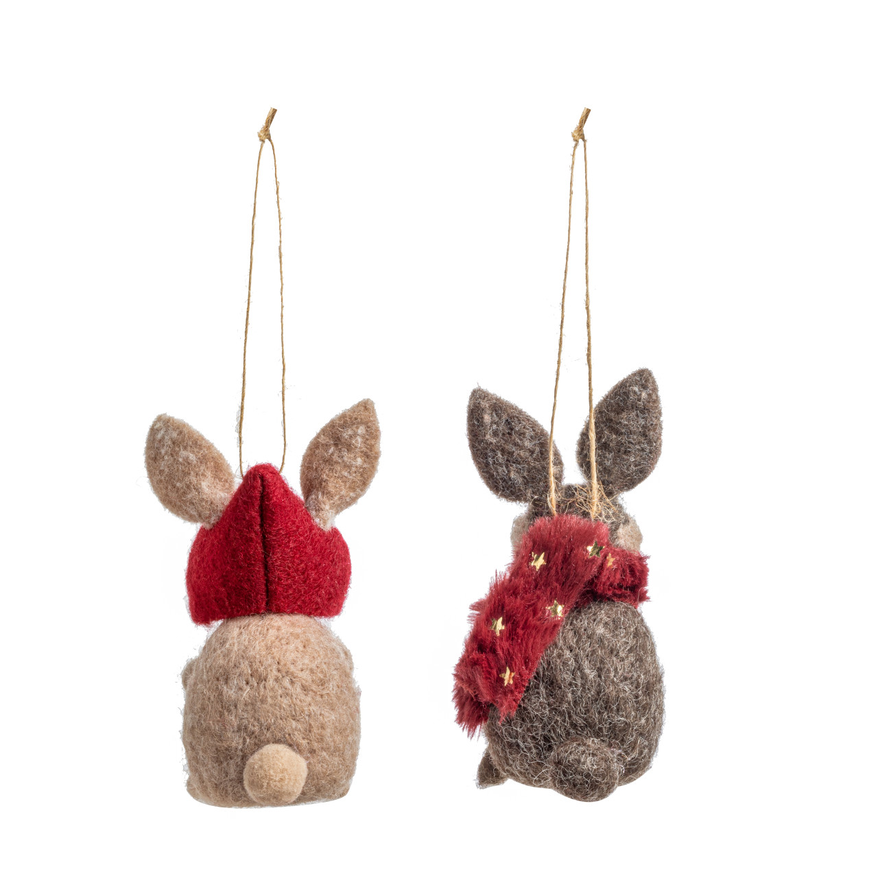 Felted Rabbit Ornaments - Set of 2 thumbnail