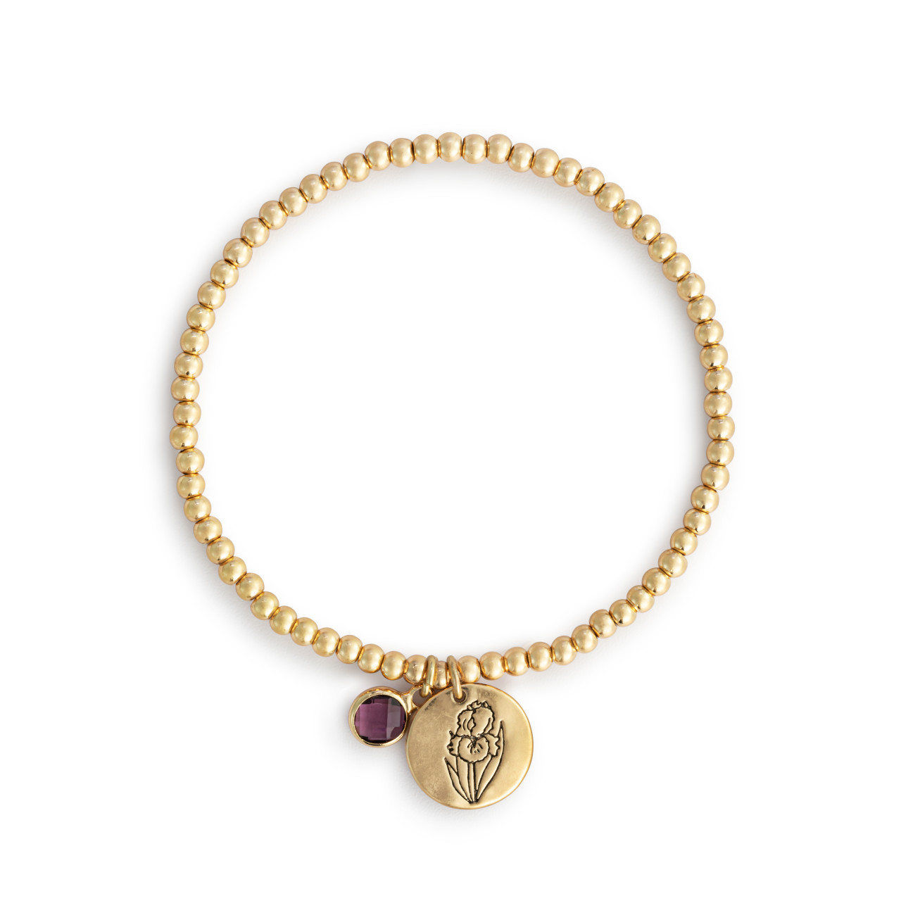 Birthstone Charm Bracelet - February thumbnail
