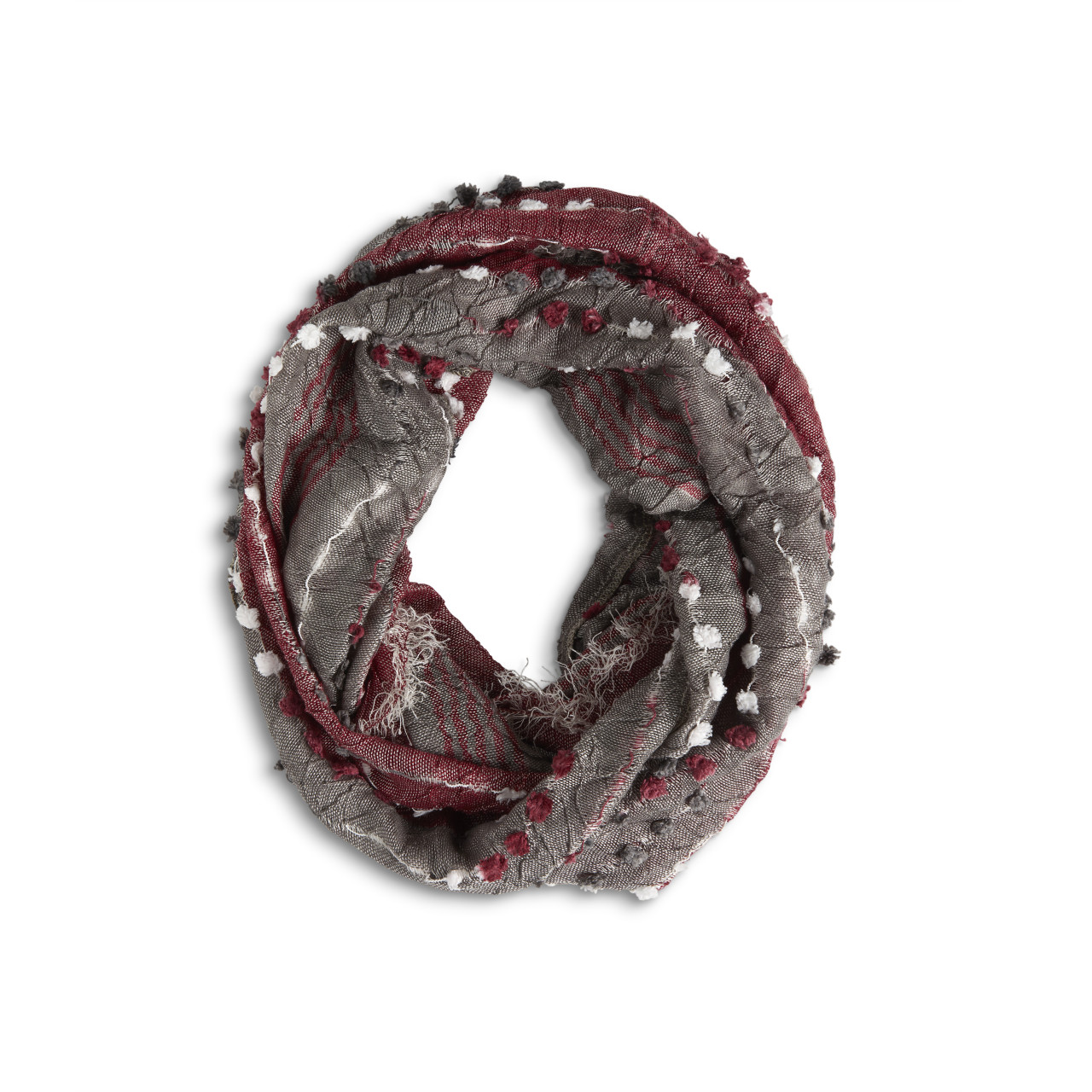 Textured Infinity Scarf - Red Mix thumbnail