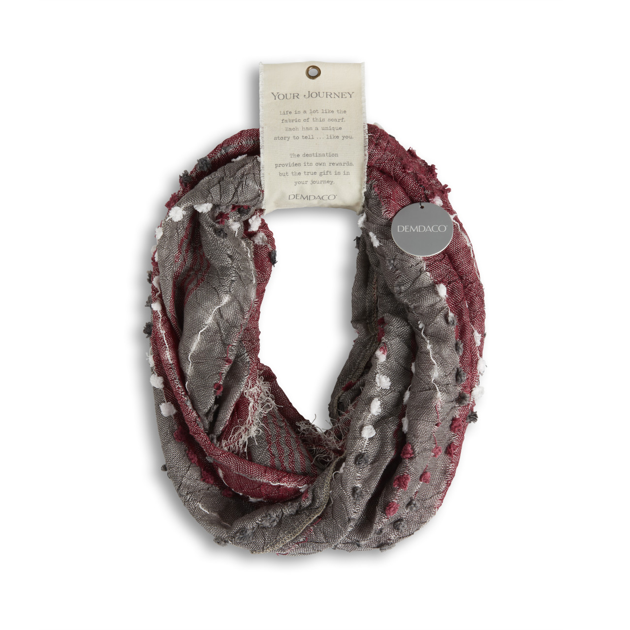 Textured Infinity Scarf - Red Mix thumbnail